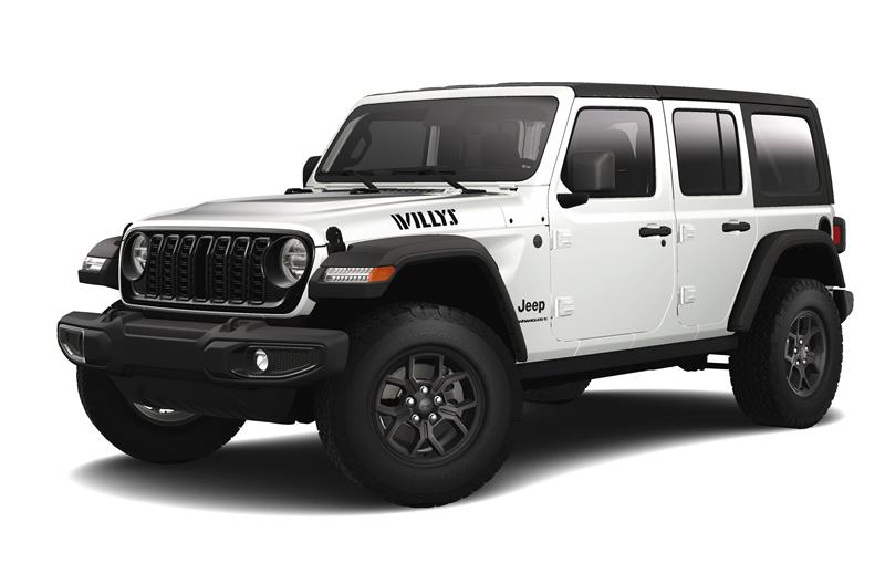 2024 Jeep Wrangler 4-DOOR WILLYS Bright White, Lynnfield, MA