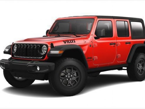 2024 Jeep Wrangler 4-DOOR WILLYS Firecracker Red, Lynnfield, MA